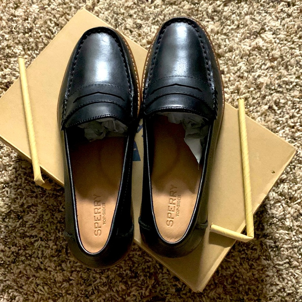 Black loafers from Sperry